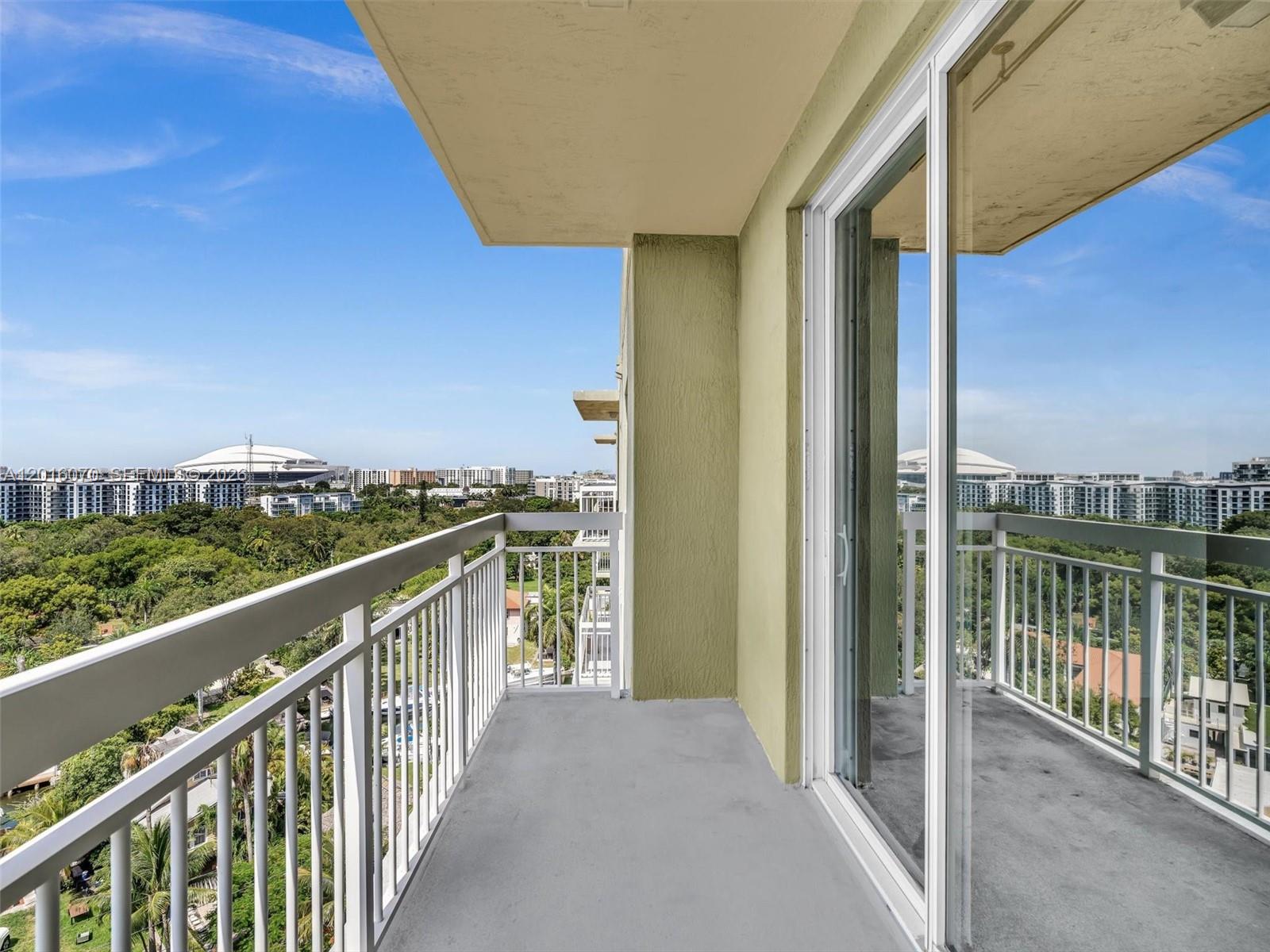 816 Northwest 11th Street, Unit 1208 Miami, FL 33136 - Photo 33 of 49 a view of a balcony with city