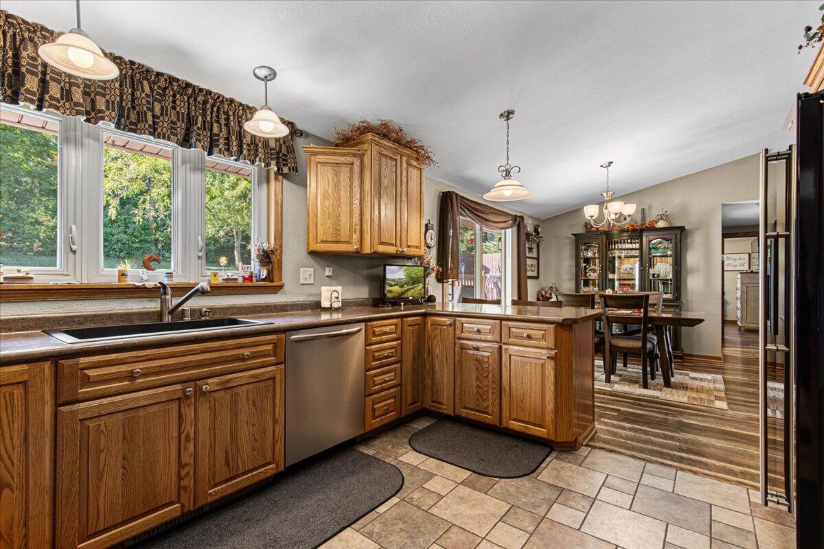 N3029 Ricardo Drive Rubicon, WI 53059 - Photo 13 of 69 KITCHEN W/VIEWS OF PRIVATE BACK YARD