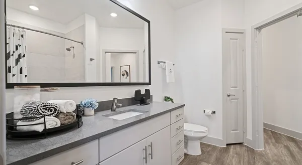 a living room with furniture a rug and a window
