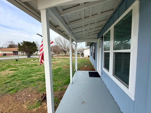 a view of a porch