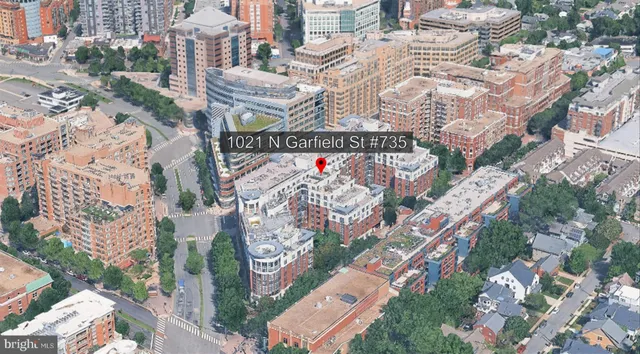 an aerial view of a city