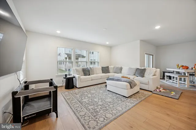 a living room with furniture and a couch