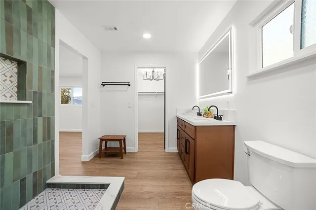 a view of a porch with garden