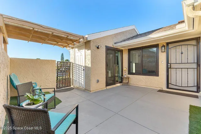 a view of outdoor space with seating area