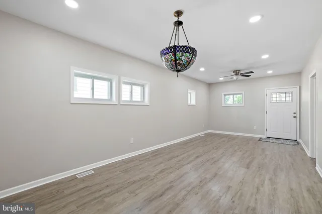 an empty room with a window