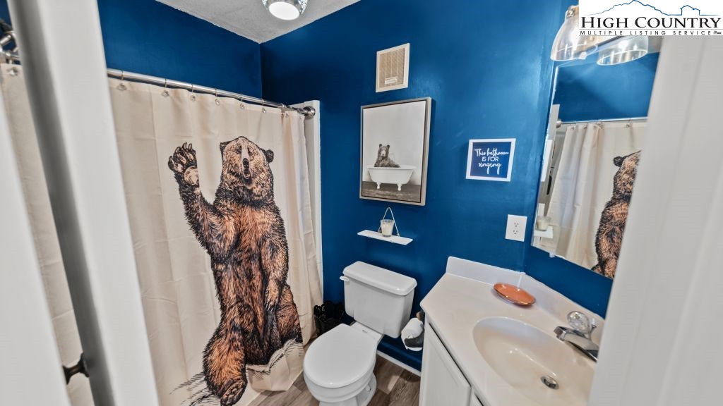 301 Pinnacle Inn Road, Unit 1114 Beech Mountain, NC 28604 - Photo 15 of 16 a white toilet sitting next to a bathroom sink