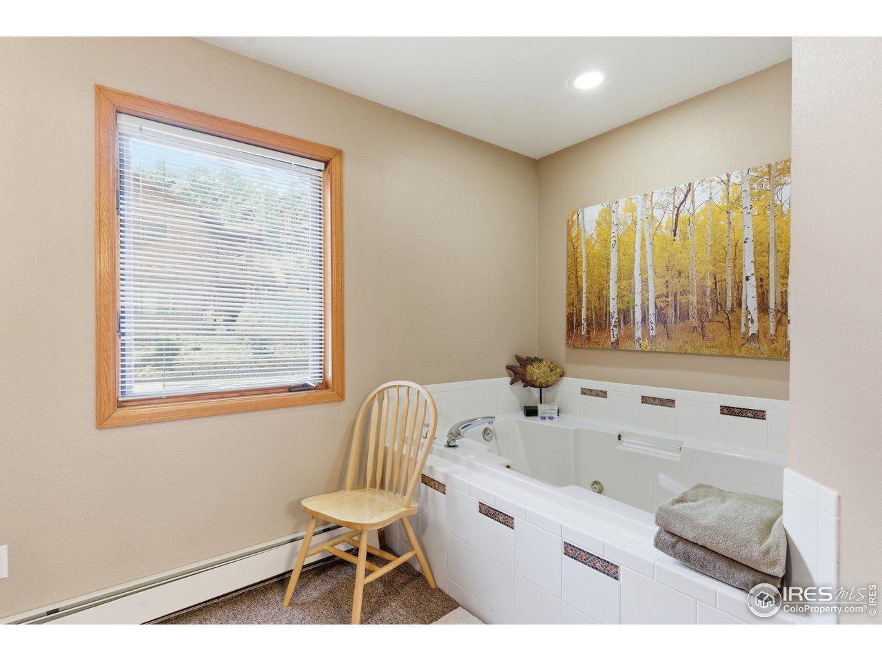 2120 Fall River Road, Unit 2 Estes Park, CO 80517 - Photo 16 of 28 a bathroom with a bathtub and a window