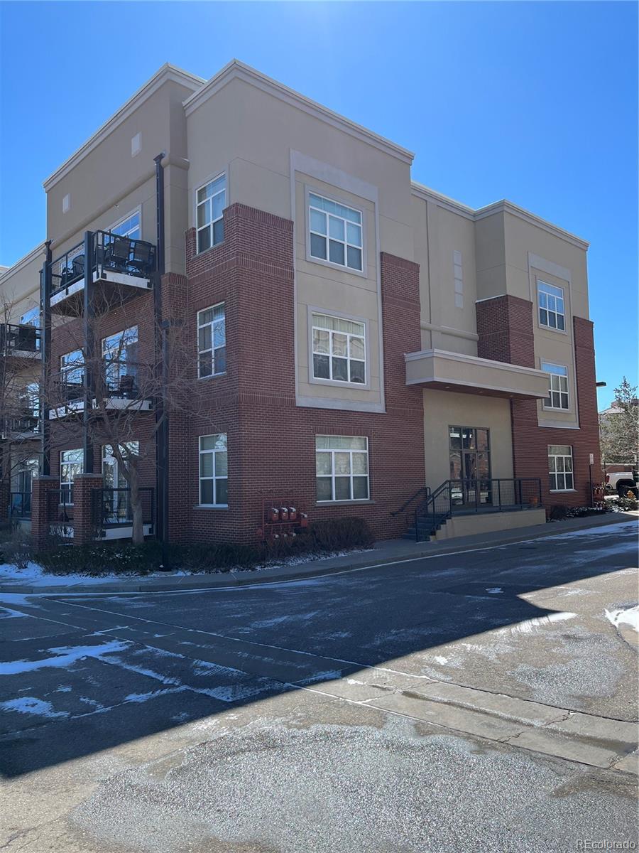 a front view of a building