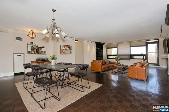 a view of a livingroom and dining room