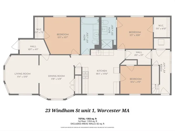 $2,525 | 23 Windham Street, Unit 1, Worcester, MA 01610