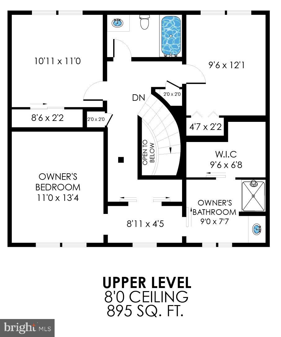 8304 Wickham Road Springfield, VA 22152 - Photo 59 of 60 Upper Level Floor Plan