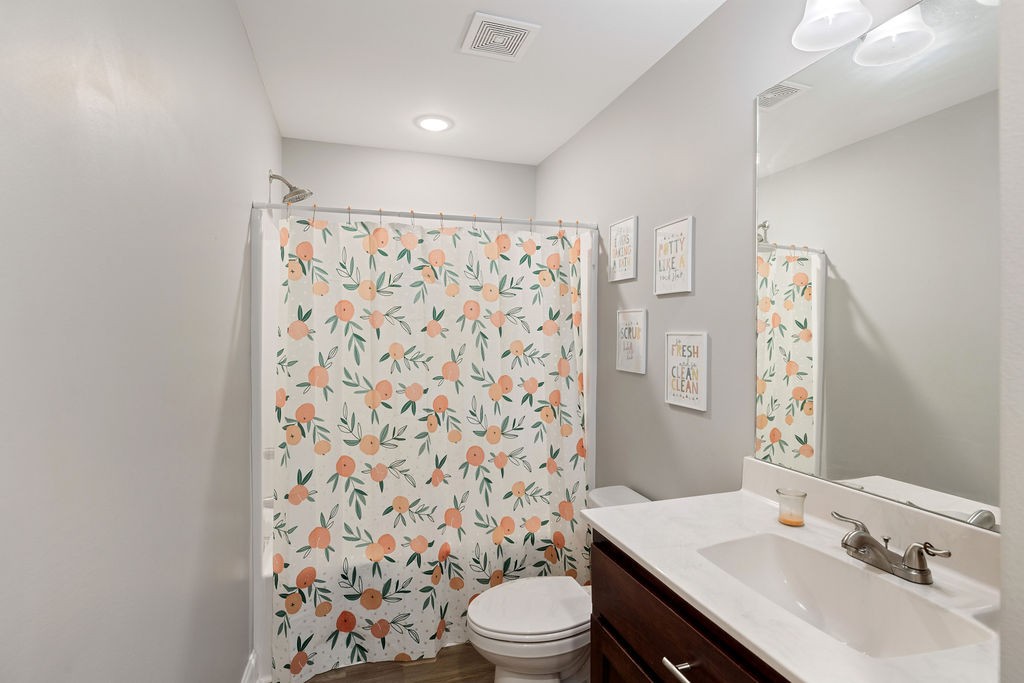 123 Timber Rdg Drive Pulaski, TN 38478 - Photo 11 of 20 a bathroom with a sink a toilet and shower curtain