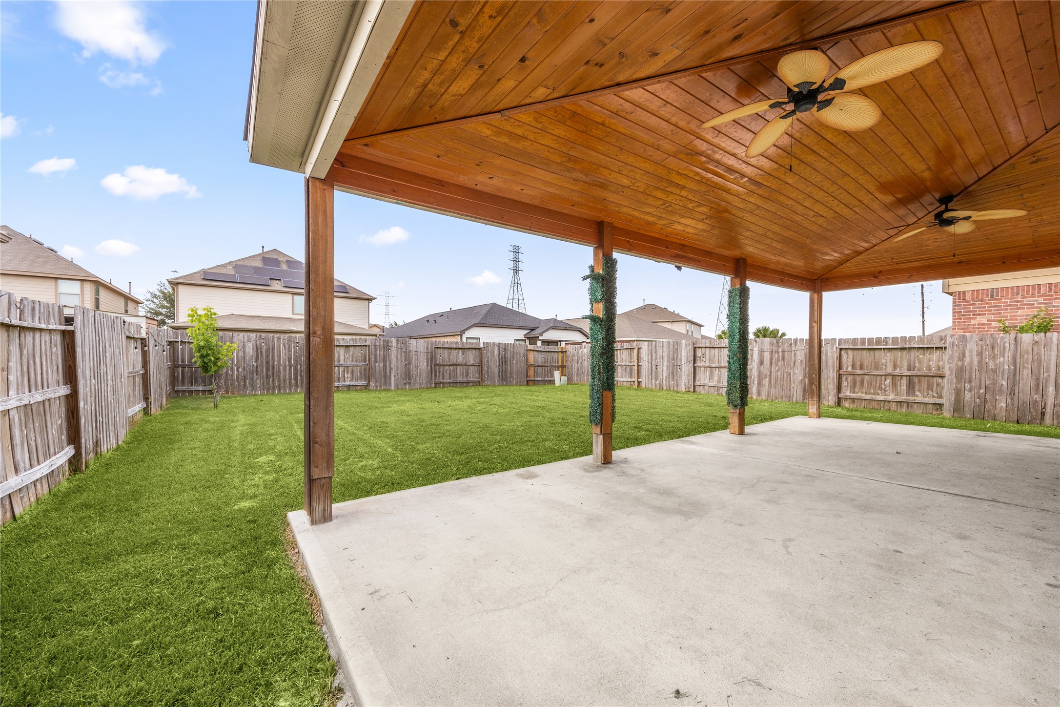 22414 Bellwick Ridge Lane Katy, TX 77449 - Photo 19 of 23 Covered backyard patio ideal for relaxing outdoors or entertaining family and friends year-round.