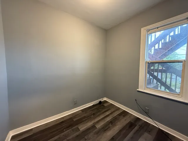 a view of a small space with window