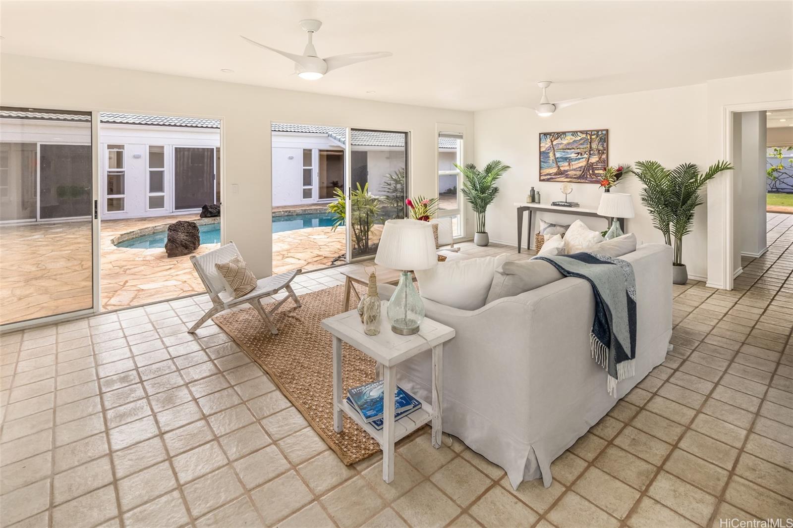 141 Kailuana Loop Kailua, HI 96734 - Photo 16 of 25 The poolside living room.