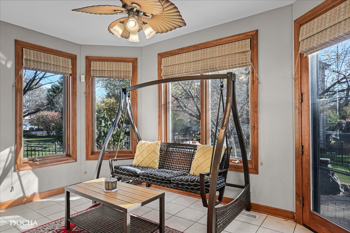1107 Tuthill Road Naperville, IL 60563 - Photo 16 of 59 a living room with furniture and a floor to ceiling window