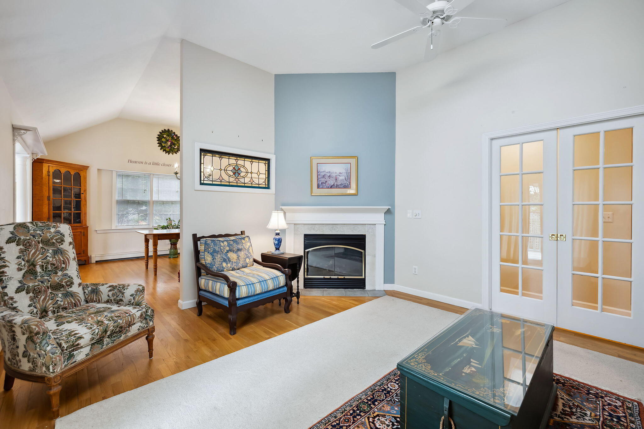 8 Seconsett Point Road Mashpee, MA 02649 - Photo 28 of 52 a living room with furniture and a fireplace