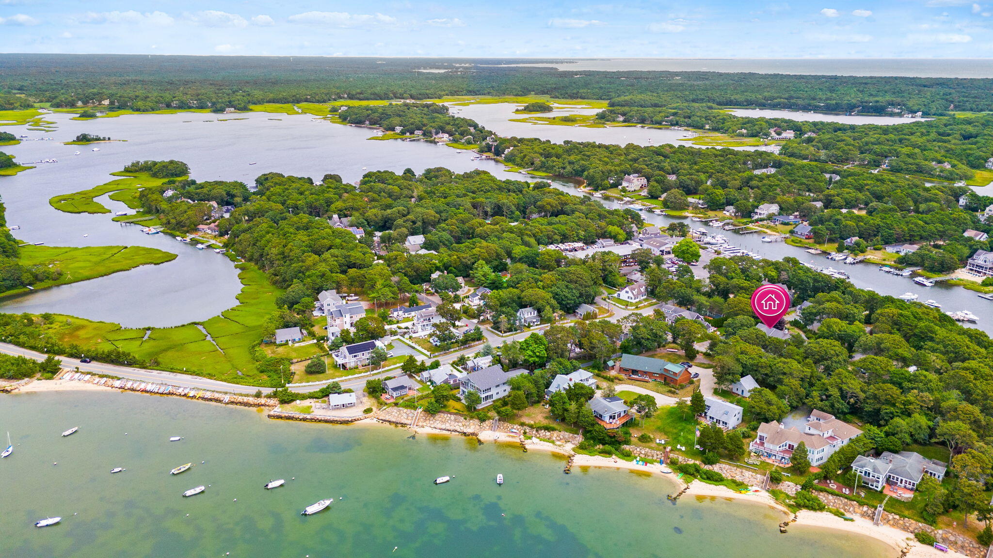 8 Seconsett Point Road Mashpee, MA 02649 - Photo 47 of 52 a view of an outdoor space and lakeside