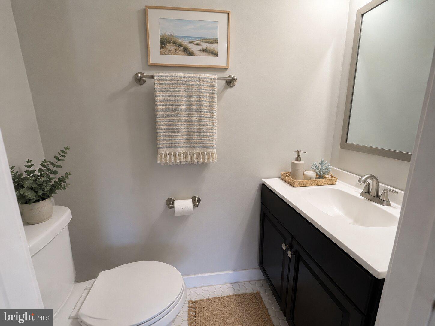 722 Faust Road, Unit FRONT Perkiomenville, PA 18074 - Photo 6 of 17 First floor half bath (Imagined with AI)