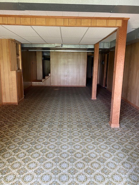 54 Purcell Road Leoma, TN 38468 - Photo 22 of 29 a view of a hallway with wooden walls