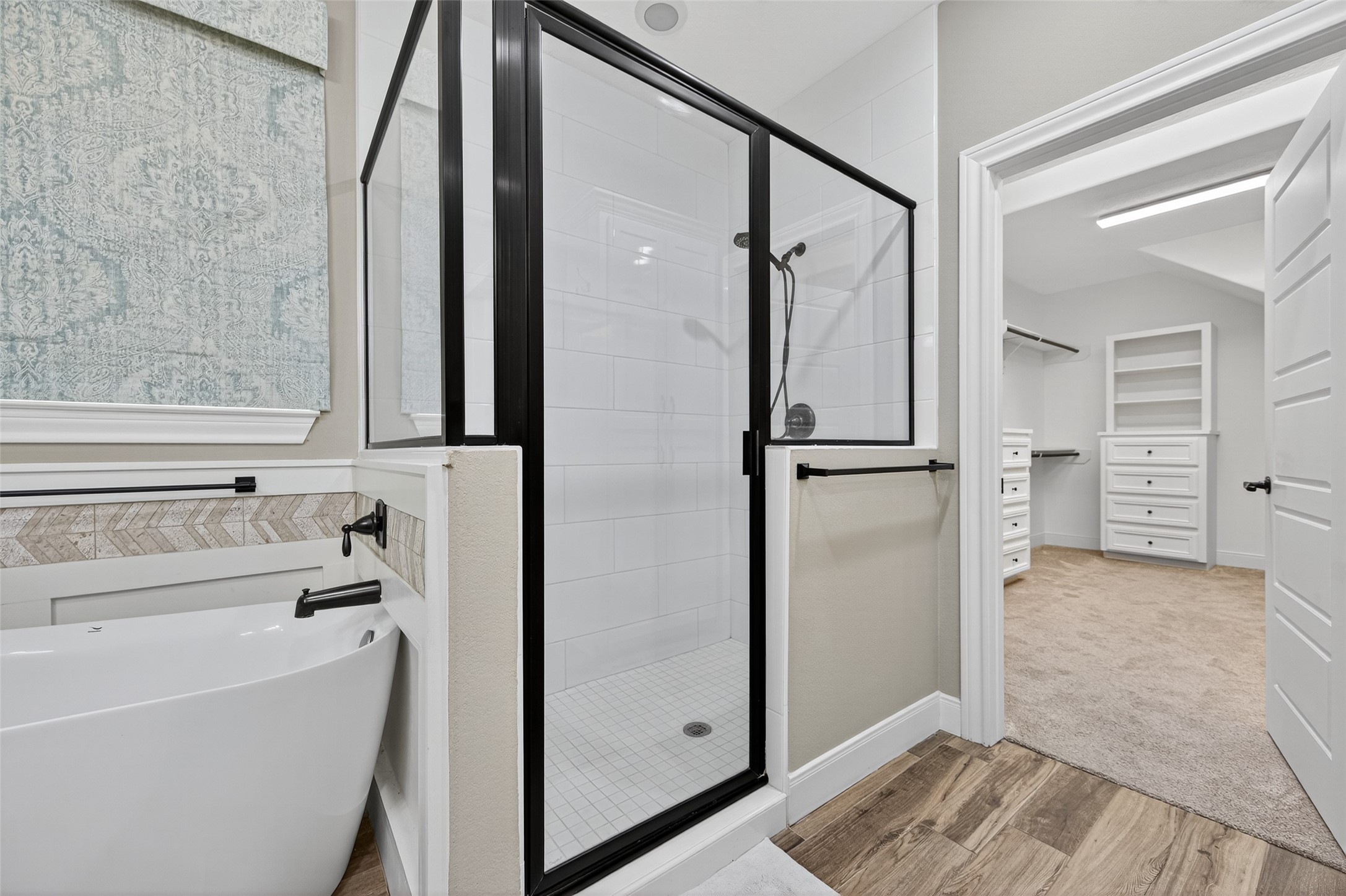 12322 High Fire Road Montgomery, TX 77356 - Photo 21 of 45 Walk in shower and oversized primary closet with vanity!