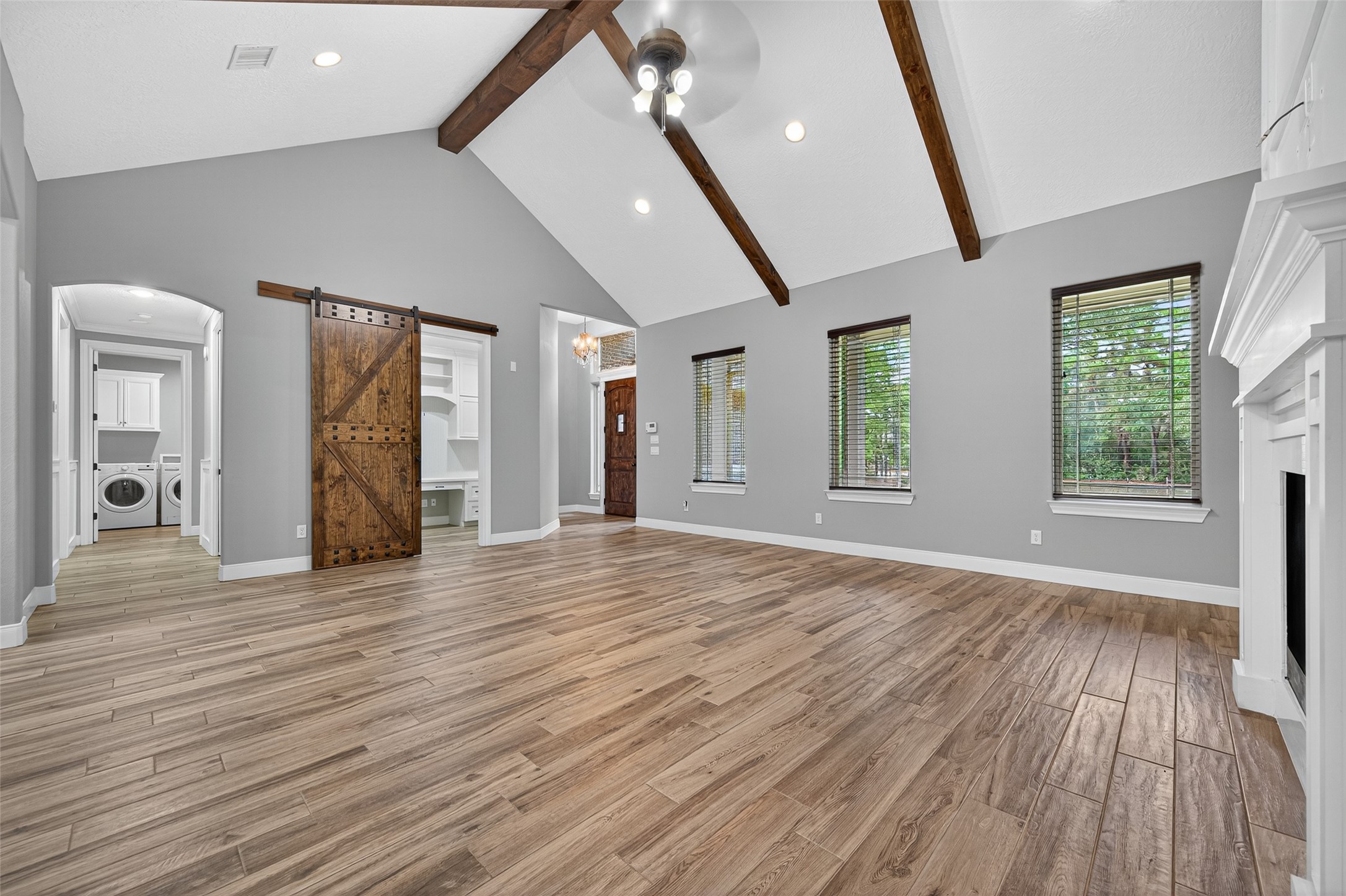 12322 High Fire Road Montgomery, TX 77356 - Photo 7 of 45 Check out those beautiful wooden beams.