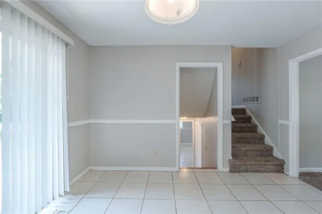 a view of an entryway with staircase