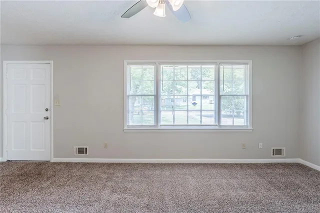 an empty room with a window