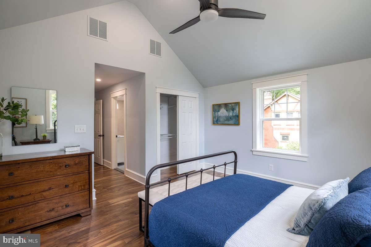 345 Park Avenue Swarthmore, PA 19081 - Photo 28 of 39 Primary bedroom with vaulted ceiling