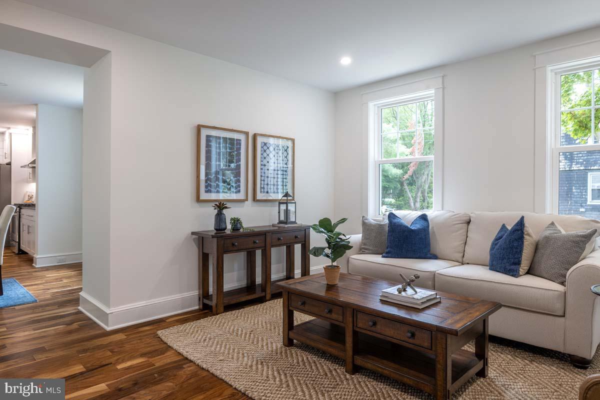 345 Park Avenue Swarthmore, PA 19081 - Photo 6 of 39 Bright living room with hardwood floors