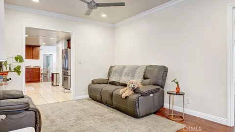a living room with furniture and a couch