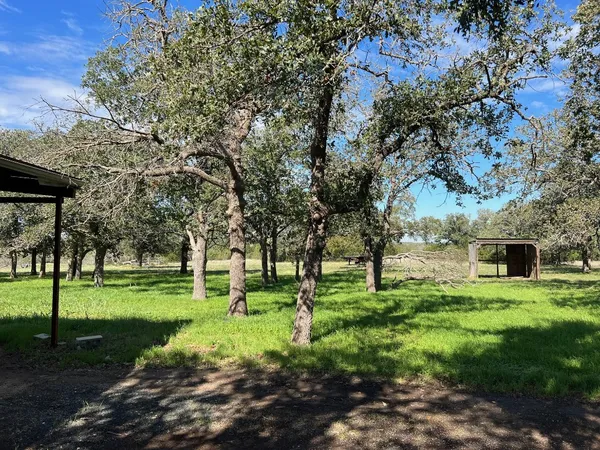 a view of a backyard with garden