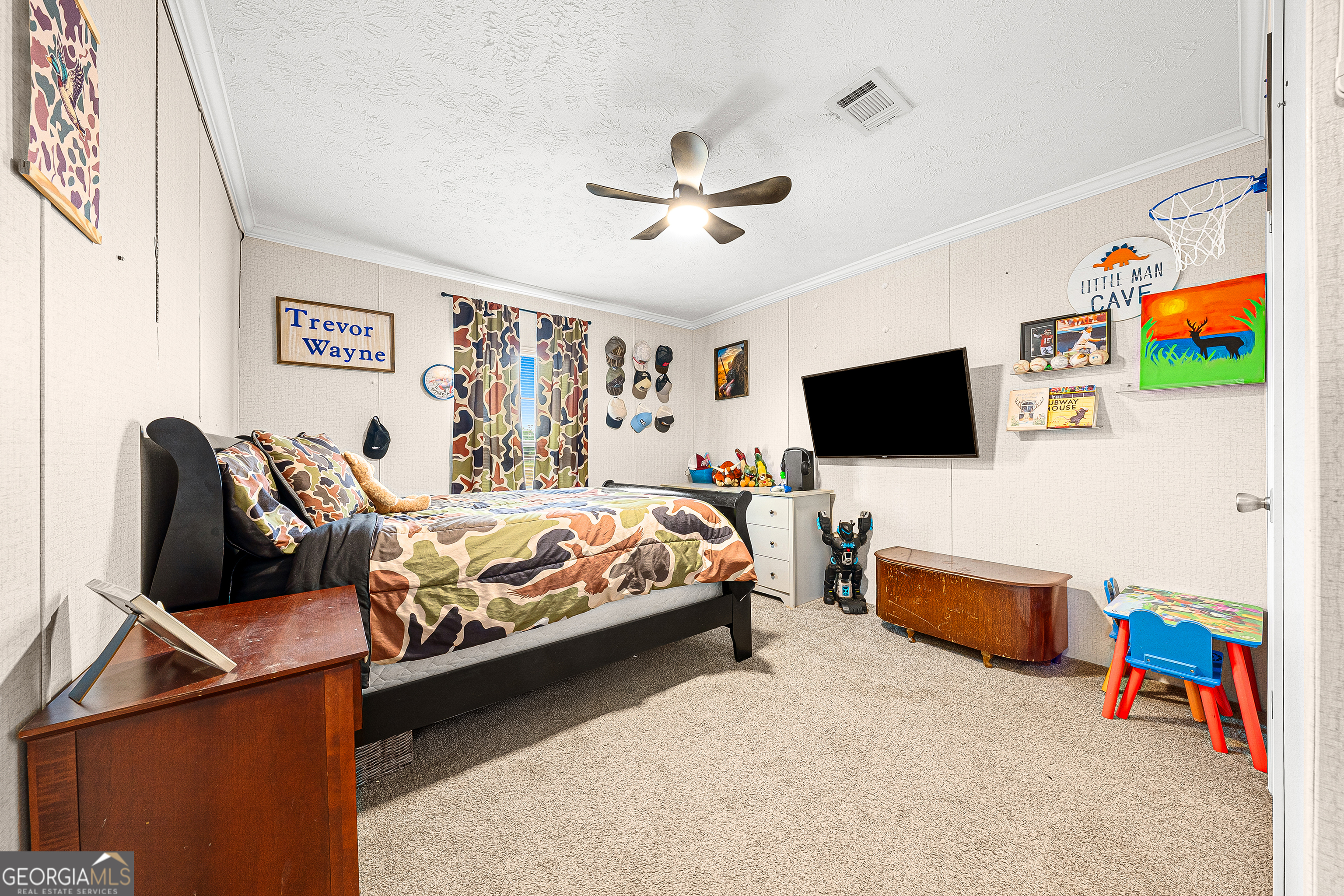 655 Lowe Road Comer, GA 30629 - Photo 16 of 19 a bedroom with a bed and a flat screen tv