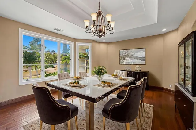 a view of a livingroom with wooden floor
