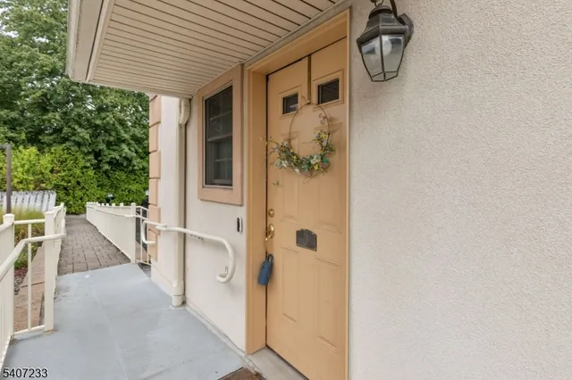 a view of a house with a glass door