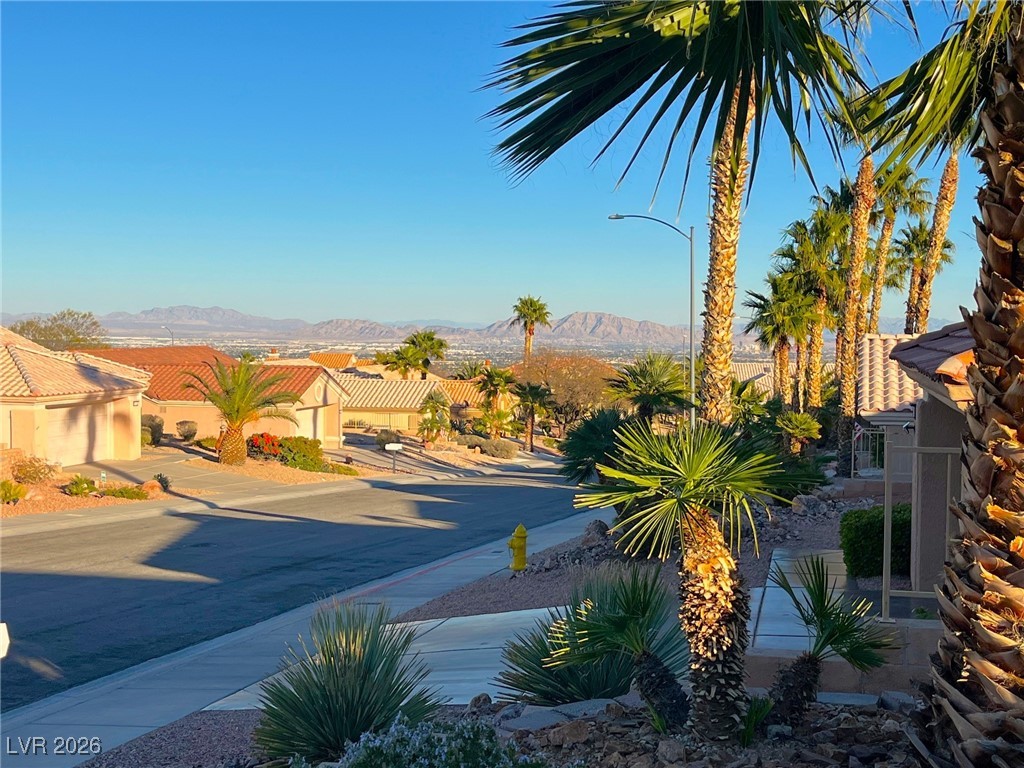11021 Rackhurst Avenue Las Vegas, NV 89134 - Photo 11 of 53 view from front yard towards the North/East