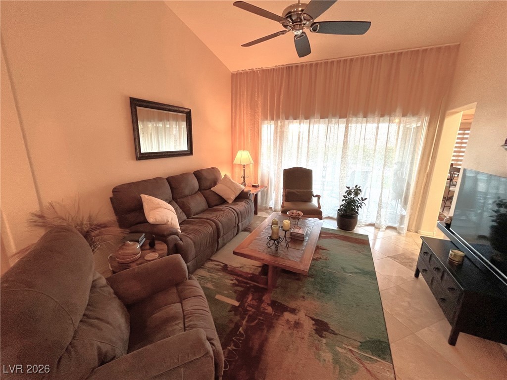 11021 Rackhurst Avenue Las Vegas, NV 89134 - Photo 28 of 53 Living Room has fan and huge view window