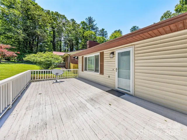 a view of a house with a deck