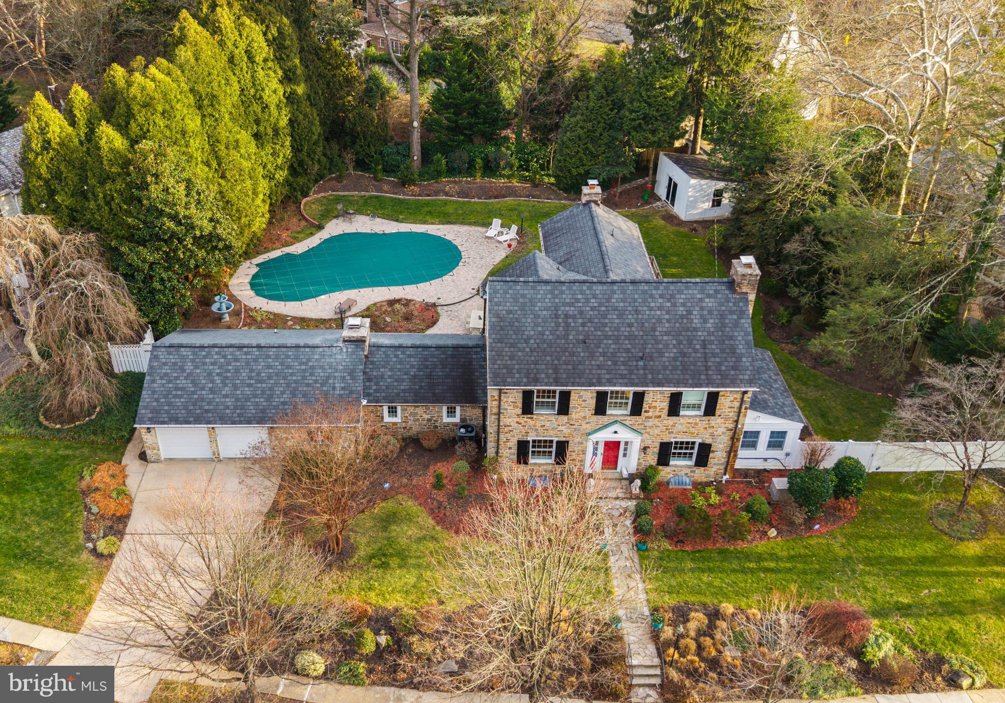 101 Thicket Road Baltimore, MD 21212 - Photo 2 of 30 an aerial view of a house with swimming pool garden and patio