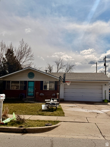 84 East Diamond Street Layton, UT 84041 - Photo 1 of 1 Single story home featuring driveway, a garage, a front yard, and roof with shingles