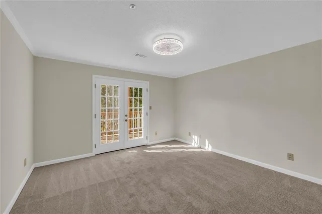 an empty room with a window