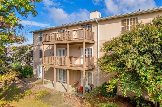a view of a city from a balcony