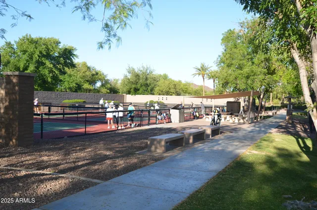 a view of outdoor space with garden