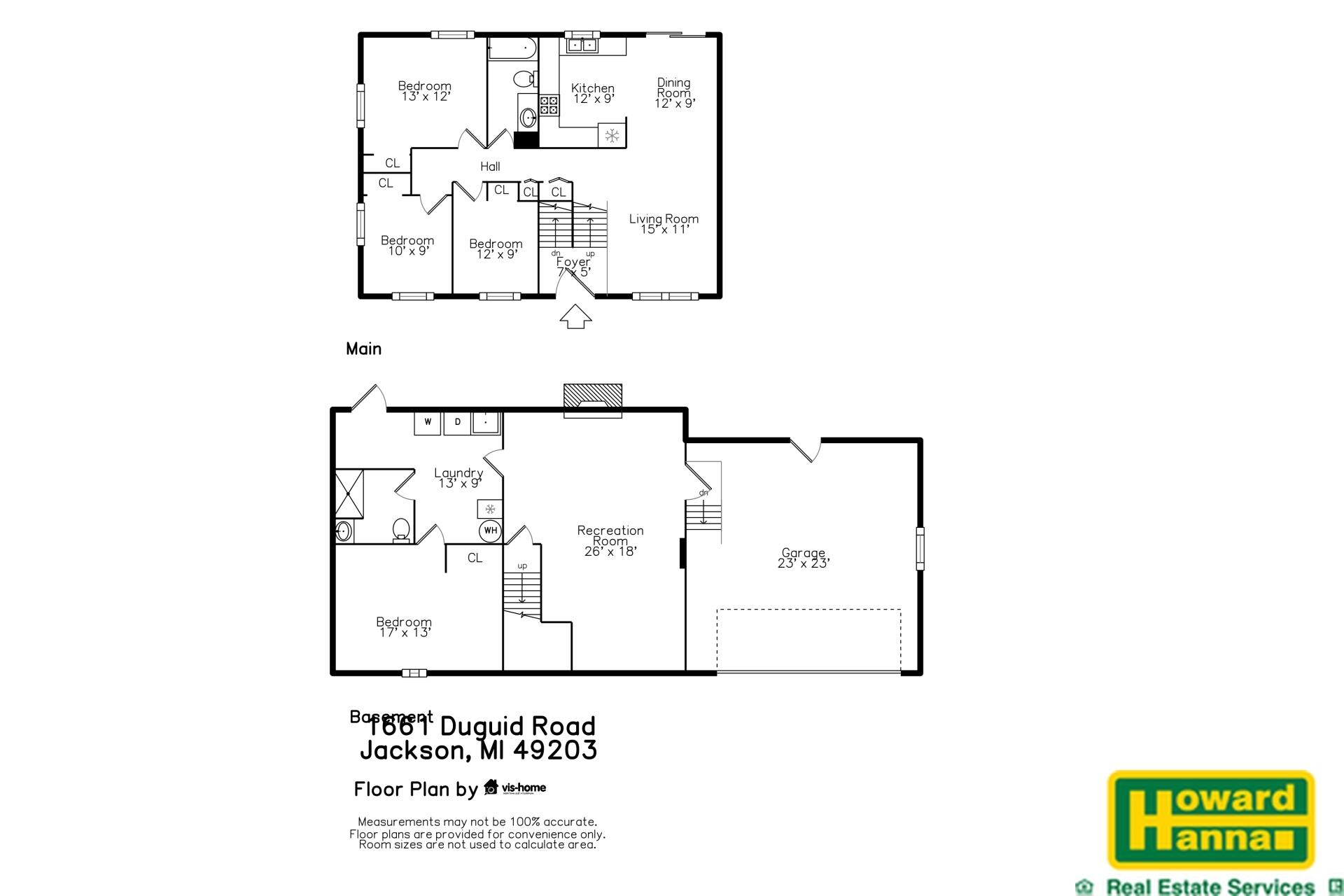 1661 Duguid Road Jackson, MI 49203 - Photo 35 of 39 plan_floorhc