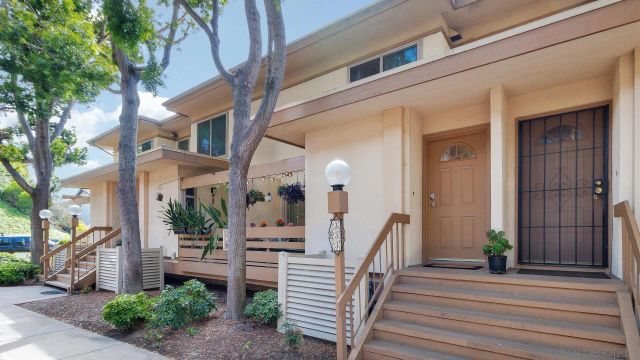 a view of a house with a staircase