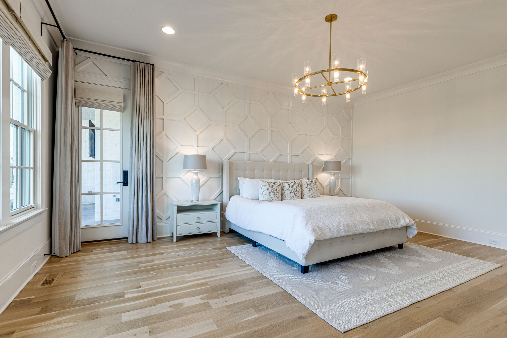 2025 Kathryn Avenue Franklin, TN 37064 - Photo 32 of 69 a bedroom with a bed chandelier and a window