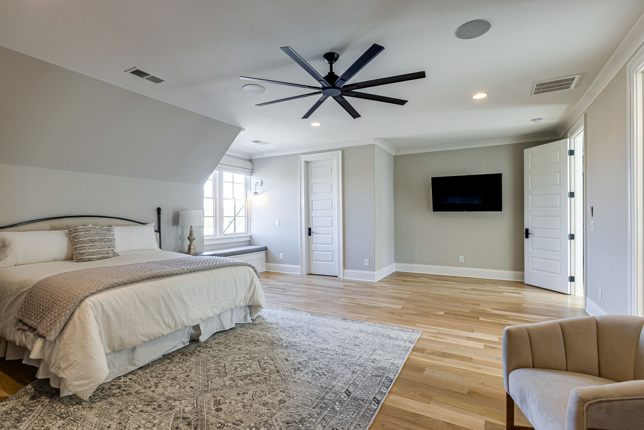 2025 Kathryn Avenue Franklin, TN 37064 - Photo 51 of 69 a bedroom with a bed and a flat screen tv