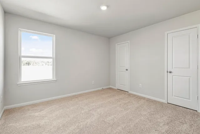 an empty room with a window