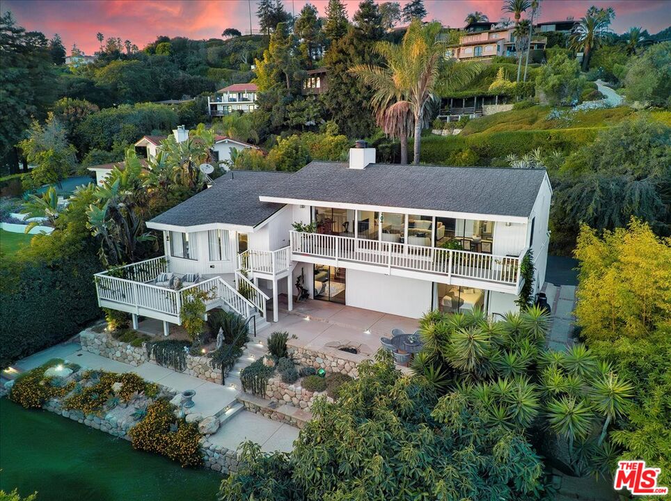624 Las Alturas Road Santa Barbara, CA 93103 - Photo 19 of 22 an aerial view of a house with a garden
