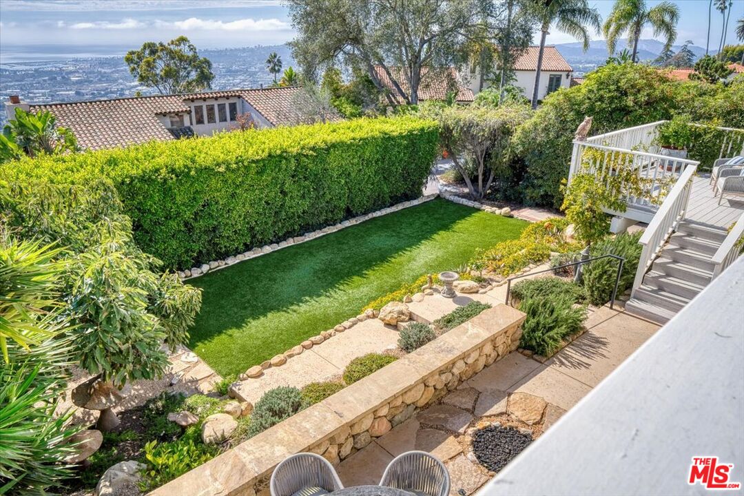 624 Las Alturas Road Santa Barbara, CA 93103 - Photo 21 of 22 a view of yard with flower and green space